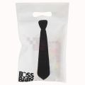 BOSS BABY GOODY BAGS WHITE COLOR FABRIC MATERIAL GIFT BAGS LARGE - PACK OF 10 GOODY BAGS - BOSS BABY THEME. 