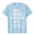 White Straight Republican Male Funny Republican T-Shirt Printed On Cotton Mens Tops & Tees Cartoon Brand T Shirt. 