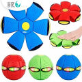 Magic UFO Ball - Flying Saucer Ball - Flat Throw Disc with 3 LED Light - Decompression Flying Flat Throw Disc Balls Toy for Children’s Outdoor Sports Kids Gift. 
