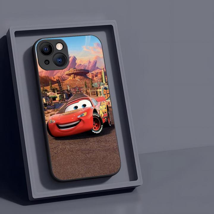 Disney Cars Lightning McQueen Phone Case for iphone 15 Pro Max 14 Mini 13 12 11 X Xr Xs 15 8 Plus Luxury Soft Back Cover
