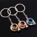 Auto Car Turbo Sleeve Turbo Keychain Spinning Turbine Key Chain Ring Keyring. 