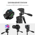 380A Heavy Duty Tripod for Mobile, DSLR & Cameras | 5 Feet Tripod Stand | Black Color | 1.5kg Load Capacity | Free Mobile Holder & Carrying Bag – Ideal for YouTube & Videography by TechDepot. 