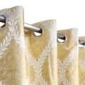 Gold & White Wavy Design Thick Viscose Curtain. 