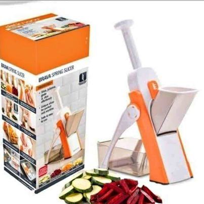 Brava Spring Slicer Manual Vegetable Fruit Chopper Cutter Grinder