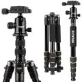Camera Tripod, ZOMEI Q666 Compact Lightweight Aluminum Travel Tripods Monopod with 360 Degree Ball Head, 1/4" Quick Release Plate and Carry Bag. 