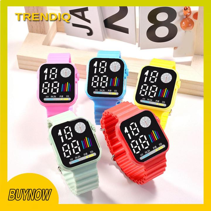 Trendiq%20Digital%20Watch%20Square%20Dial%20Led%20Smartwatch%20for%20Students%20Pedometer%20Calorie%20Tracker%20Silicone%20Strap%20Sporty%20Stylish%20Design%20Square%20Dial%20Watch%20-%20Image%205