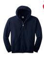 Navy Blue Zipper + Hoodie. 