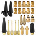 Bike Valve Adapter Set Bike Tire Valve Converter Kit Presta to Dunlop Schrader to Presta Valve Adapter Nozzle Needle Kit. 