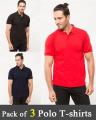Pack of 3 polo t shirts. 