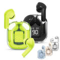 Air 31 Earbuds Wireless Crystal Transparent Bluetooth 5.3 Ear buds Wireless Headset Transparent Charging Case Heavy Bass Stereo Earphones Noise Reduction Sports Headset with Microphone Waterproof Headphone LED Digital Display Black/White/Green. 