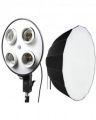4 Socket Bulb Holder with Octa 90cm With 8806 Imported Stand For Video Studio. 
