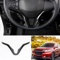 NANLIY-for Honda HRV HR-V VEZEL 2014-2020 Car Carbon Fiber Steering Wheel Panel Cover Trim Frame Decorator Sticker Accessories. 