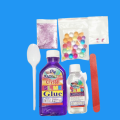 DIY Rainbow Crystal Purple Slime Making Kit for Kids – Complete Slime Craft Set with Purple Slime Glue, Activator, Glitter Powder, Water Beads, Mixing Spoon, Craft Stick & Googly Eyes – Safe & Non-Toxic Toy for Creative Fun. 