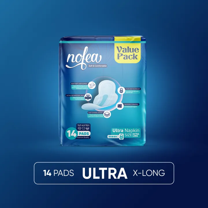 Nofea%20Napkins/Sanitary%20Pads%20Ultra%20Extra%20Long%20-%2014%20Pads%20-%20Image%202