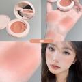 8 Color Korean Blush Air Cushion Cheek Contour Pink Makeup Palette with Applicator Puff Facial Waterproof Blusher Tint Mud Cream. 