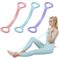 Resistance Bands Yoga Pilates Workout Exercise Elastic Bands 8-Figure Silicone Resistance Band Sport Strength Pull Up Strap. 