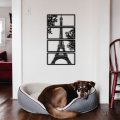 MDF Durable Eiffel Tower Wall Hanging Decorative Products (Black) - Wall Art - Wall Decor - Wall Hanging. 