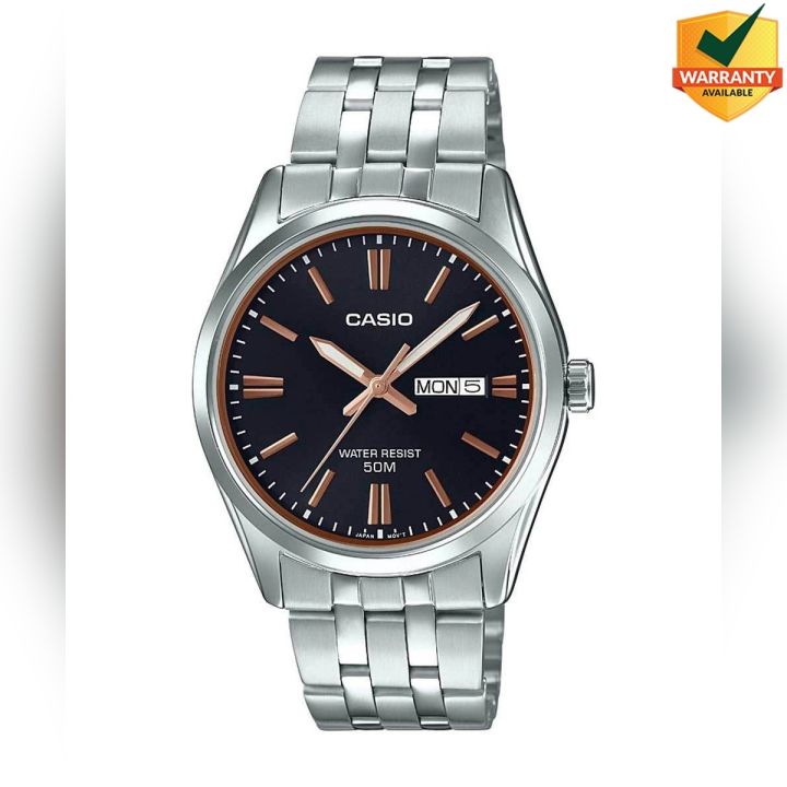 Original Casio - MTP-1335D-1A2VDF - Stainless Steel Wrist Watch for Men