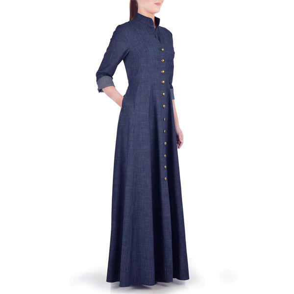 Tarseel%20-%20Navy%20Blue%20Maxi%20Style%20Denim%20Abaya%20for%20women%20-%20Image%203