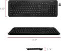 Macally Wireless Keyboard - 2.4G Ergonomic Full Size Keyboard Wireless - Wireless USB Keyboard for Laptop Windows PC Windows Desktop Computer - Black  ~ PATELWALA. 