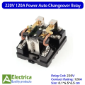 JQX-62F 220V 120A High Power Relay for Automatic Changeover 8 Pin DPDT Transparent Shell Heavy Duty Industrial Control Switch Relay by Electrica. 