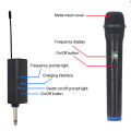 HD Wireless Handy Microphone with Receiver Compatible with DSLR, PC, Mobile for Audio Recording. 