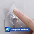 Adhesive Strong Wall Hooks For Bathroom And Kitchen, Waterproof And oilproof Nail Clear Hook ,Heavy Duty Sticky & Ceiling Wall Hook For Clothes Transparent Sticker. 