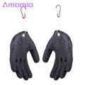 Anti-slip Fishing Gloves Anti-slip Fish Catching Gloves with Release Carabiner Puncture Proof Fishing Accessories. 