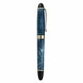 Blue Marble Chunky Medium Flex Nib Fountain Pen For Office Gift. 