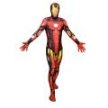 IRONMAN ADULT SIZE MORPHSUIT COSTUME WITH ATTACH MASK AND GLOVES. 