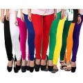 Ladies Legging Tights - Lycra & Stretchable Fabric - High Quality Tights-Womens Ladies 100% Soft Cotton With Ribbed Lycra Tights Stretchable Legging Multi Colors Summer InnerWear Collection Free Size. 