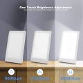 LED Touch Screen 180 Degree Rotating Cosmetic Mirror, LED Touch Screen Makeup Mirror With USB Charger & Stand. 