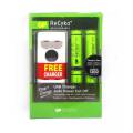 GP ReCyKo Rechargeable AA Cells with USB Charger (1000 mAh) (Pack of 4 Cells). 