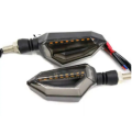 2 pcs Universal Motorcycle bike DRL INDICATOR WITH FLOW LIGHT Lava Style. 