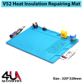 MECHANIC MC V52 Non-Slip Silicone Soldering Mat 12.5*8.9 inch ESD 500℃ Heat-Resistant TE-502 Silicone Repairing Pad For Mobile Repairing Mat. 
