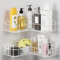 Dream Enterprises Bathroom Shower Shelf, Set of 1, Adhesive Metal Wall Mounted Storage Organized Rack for Shower Caddy,Triangle Basket No Drilling, Design for Bathroom Bedroom Living Room and Kitchen. 