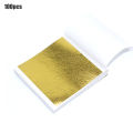 100 Pcs Gold Leaf Sheets Foil Paper for Arts Slime DIY Gilding Nails Art Craft. 