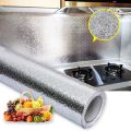 Self Adhesive Aluminium Foil Sticker Roll, Aluminium foil Sheet DIY Wallpaper,Oil Proof Waterproof Heat Resistant Backsplash Aluminium Sticker for Home, Kitchen, Stove, Cabinet, Wall, Drawers, and Furniture. 