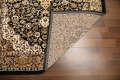 Nayyer Carpets - Black & Beige Medallion Traditional Design Rug. 