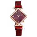 【ETOP】Women Square Watch Luxury Ladies Quartz Magnet Buckle Gradient Color Watches Relogio Feno For Gift Clock. 