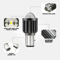 motorcycle H4 LED headlight bulb 1 piece dual color white & yellow. 