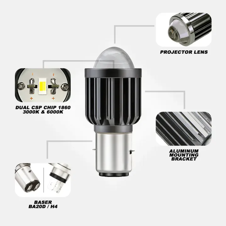motorcycle%20H4%20LED%20headlight%20bulb%201%20piece%20dual%20color%20white%20&%20yellow%20-%20Image%2010