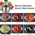 "RAF FOOD PROCESSORS" 3L & 2L  Meat Grinder 1000W Stainless Steel Electric Chopper Meat Grinder - Mincer, Food Processor, Slicer - Home Appliance. 