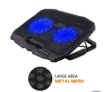 Laptop Cooling Pad Four Fans With RGB Lights - Cooling Stand 4 Fan With Digital Temperature Screen & Display & 7 Gear To Adjust Height - For Upto 20" Laptops - USB Powered Connection. 