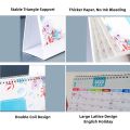 【HOT】 Desk Calendar 2023 Flower Series Large Desktop Standing Calendar Daily Monthly Planner English Table Calendars Creative Notepad. 