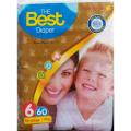 BEST BABY DIAPER SIZE 6-NO XXL +17KG (60-PCS PACK). 