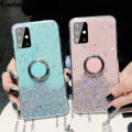 Casinglee for Galaxy A51 case Shiny Ring Glitter Soft Transparent Holder Stand Back cover with String for Samsung Galaxy A51 Phone cases cover Stars Moon Girls. 
