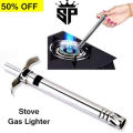 Sp Dealz Kitchen Stainless Steel  Stove Lighter Metal NO FUEL NEEDED Refillable  Lighter With One Free Refiller For Stove Oven Kitchen Cooking BBQ Fire Kitchen Lighter Electric Igniter Spark Lighter for Kitchen Cooking. 