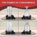 Automatic Glass Cleaning Rinser, Faucet Glass Washer, Faucet Bottle Washer High Pressure 5 Hole Nozzle Automatic Glass Rinser with 80cm Hose for Kitchen EU 3/8 Thread Diameter 16mm(Black) ,Bar Sink Accessories. 