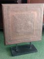 Vintage / Antique Wood n Copper Fireplace Screen. 